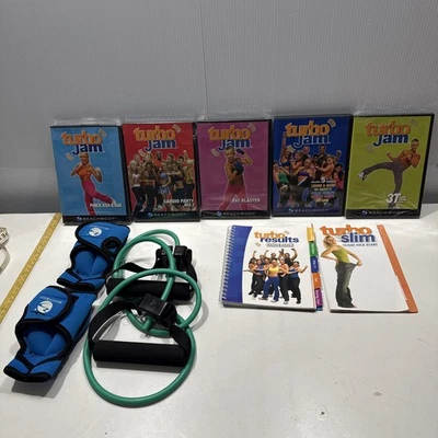 Vintage Turbo Jam Workout Exercise (5 DVD Set & Accessories) BRAND NEW Foto 1 de 4