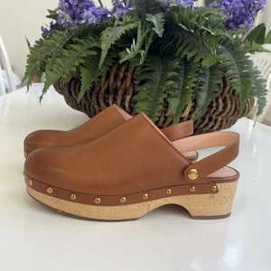 J. Zuecos de cuero convertibles Crew Rich Oak talla 8,5 BA188 USADOS EN EXCELENTE ESTADO - Imagen 1 de 15