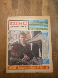 Disc and Music Echo March 16th 1968 Don Partridge Cover Beatles Advert - Imagen 1 de 5