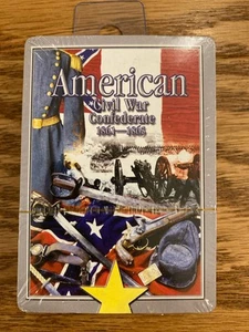 Mazzo Carte da Gioco Guerra Civile Americana Confederate 1861-1865 Nuovo Sigillato - Foto 1 di 6