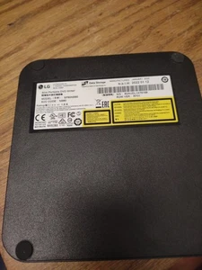 LG Slim Portable DVD Writer Model SP80NB80 SVC Code NB80 Black Tested Works - Picture 1 of 2