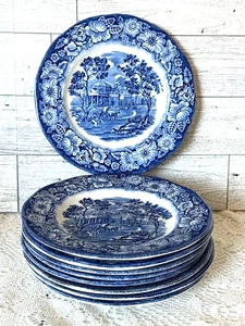 Vintage Staffordshire Liberty Blue 6 Inch Saucer Monticello-Excellent Condition - Picture 1 of 3