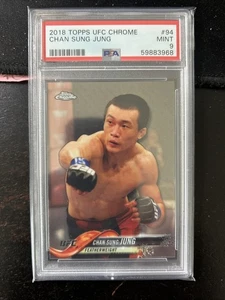 Chan Sung Jung 2018 Topps Chrome UFC Card No. 94 RC Korean Zombie PSA 9 BA - Picture 1 of 1