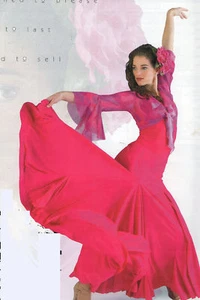 FLAMENCO SKIRT DOUBLE GODET Solid Color ch/adult Praisewear 6 colors offered - Picture 1 of 12