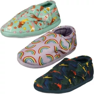 Enfants Clarks Décontracté Imprimé Détaillé Pantoufles Moelleux Confortable T - Bild 1 von 28