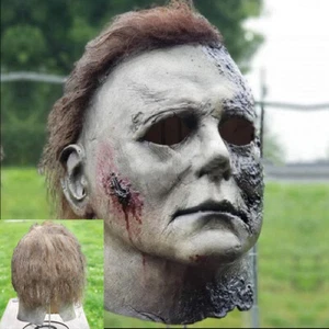 Máscara en la cabeza terror látex adulto completa para Halloween/vestido elegante fiestas/etiquetas fiestas - Imagen 1 de 5