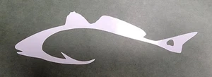 White Fish Hook Decal Sticker - Bild 1 von 1