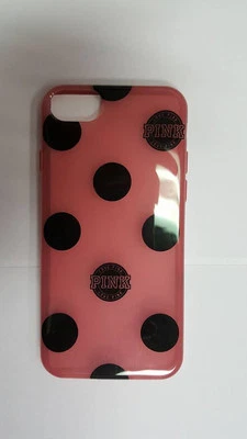 VICTORIA'S SECRET PINK IPHONE 6/6S/7 POLKA DOT BEGONIA FLEXIBLE HARD CASE COVER - Image 1 of 3