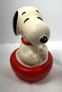 Vintage 1960er Jahre Knickerbocker Erdnüsse Snoopy Roly Poly Rassel Baby Kinder Spielzeug - Bild 1 von 5