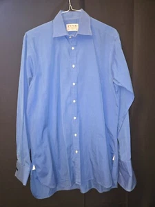 Thomas Pink 100% Cotton French Cuff French Blue Dress Shirt 16x36 Men's - Picture 1 of 11