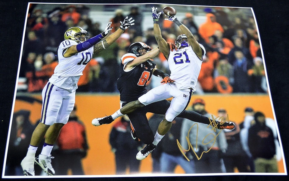 Marcus Peters 16x20 Photo Autographed Signed AUTO UW Huskies vs OR Beavers Rams Foto 1 de 1