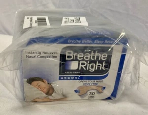 BREATHE RIGHT~Original, Large, 120ct (4pks of 30), Exp 09/2028 - NEW-SEALED!! - Picture 1 of 5