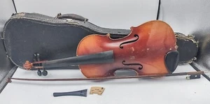 Antike - deutsche 4/4 Stradivari Violine zum Reparieren mit Koffer & Bogen - Bild 1 von 21