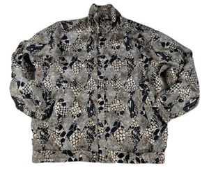 Vtg Designer FUDA Women’s 90s Bomber Jacket Gold/Tan/Black Animal Print - Picture 1 of 12