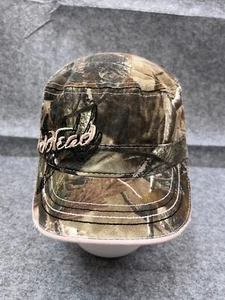 RedHead Army Hat Cap Strap Back Womens OS Brown Woodland Camo Cotton Distressed - Picture 1 of 13