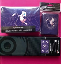 Pokemon Center PlayMat + sleeves + deck box Mew Celestial Circles (UK Seller)