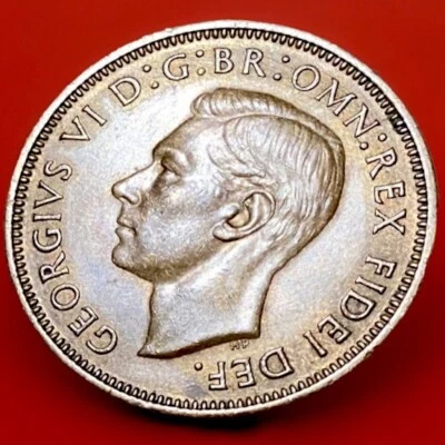 1950 Half 1/2 Penny Coin, King George VI, Great Britain, Better Grade. #2 - Image 1 of 4
