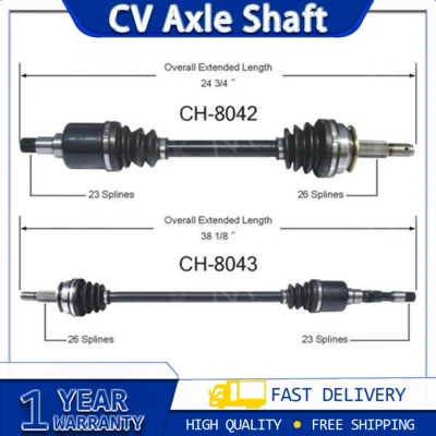 Eje TrakMotive CV eje junta CV 2x se adapta de 1983 a 1990 Plymouth Horizon Foto 1 de 4