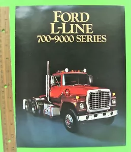 1985 Ford L-Line 700 - 9000 Big Rig Truck DLX Katalog Prospekt 16 Seiten Gas Diesel - Bild 1 von 11