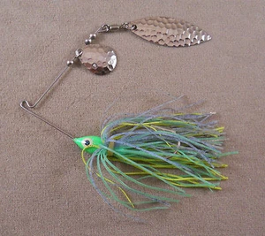Bass Fishing Lure DR Custom Spinnerbait 5/16 oz, 1 Colorado & 1 Willowleaf Blade - Picture 1 of 2