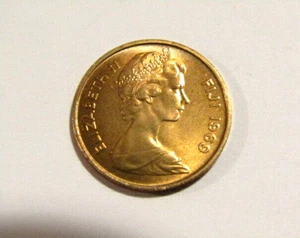 Moneda de 1 centavo de bronce Fiji 1969 sin circular - Imagen 1 de 5
