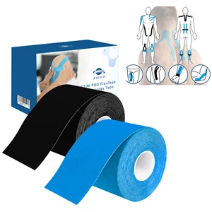 Kinesiotape3.8cm x 5m Kinesiologie Knie Schulter Sporttape 6 Rollen schwarz blau - Bild 1 von 22