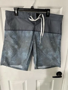 Burnside Badeanzug Herren 36 Shorts grau und blau neu ohne Etikett. - Bild 1 von 5