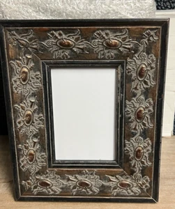 Bombay Bilderrahmen Holz verziert "B" 4x6 Öffnung - Bild 1 von 6