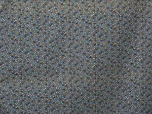 Cheater Quilt Fabric By The Yard, N92,"Little Yellow Flowers Against Light Blue" - Picture 1 of 1