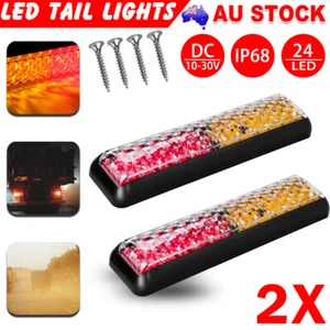 2X Trailer lights LED tail lights Truck Ute Caravan Stop Indicator 12V 24V Lamp - Picture 1 of 12