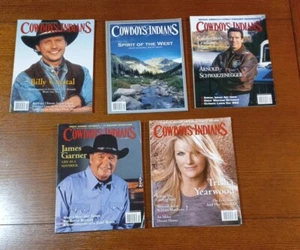 Lot of 5 Cowboys & Indians Magazine 2002 2003 2004 2008 Billy Crystal Schwarzene - Imagen 1 de 3