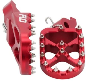 Flo FPEG-792R Pro Series RED Footpegs fits Honda CRF250R/RX/X & CRF450R/RX/X - Foto 1 di 3