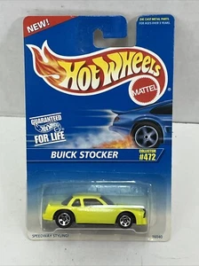 1996 Hot Wheels Buick Stocker Yellow w/ Chrome 5 spoke wheels BLK Metal Base - Picture 1 of 5