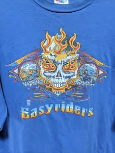 Camiseta Easyriders Años 90 De Colección Esterlina Motociclista Azul EE. UU. 1994 Beefy T - Imagen 1 de 5