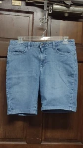 Riders By Lee Blue Jean Denim Midrise Bermuda Shorts Women's Size 14M - Picture 1 of 4