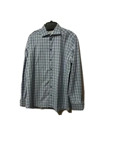 Camisa de vestir contemporánea ETON a cuadros 100 % algodón para hombre talla 42 16 1/2 - Imagen 1 de 7