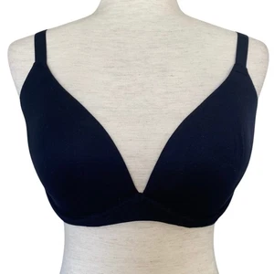 NEU DKNY Modal Plunge T-Shirt BH schwarz Gr. 34DD Komfort verstellbarer Träger - Bild 1 von 6