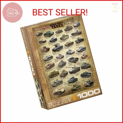 Rompecabezas de 1000 piezas EuroGraphics Tanks of WWII, marrón Foto 1 de 2