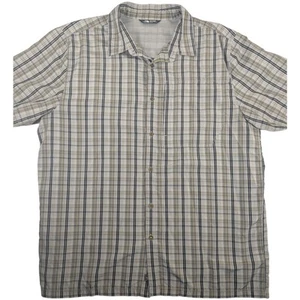 The North Face Herren grau braun kariertes Kurzarm Hemd mit Knöpfen Outdoor Gr. XL - Bild 1 von 7