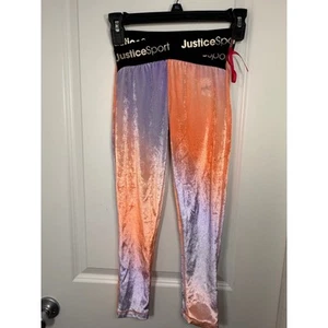 Leggings deportivos Justice, niñas talla 7/8, rosa y púrpura, tiene manchas... - Imagen 1 de 9