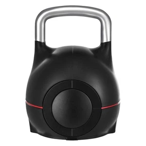 Adjustable Kettlebell with 7 Weight Levels 2/5/8/11/14/17/20 kg (Black) - Picture 1 of 12