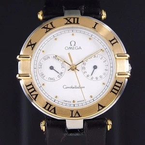 RELOJ OMEGA CONSTELLATION VINTAGE DE CUARZO CON BISEL DE ORO DE 18 QUILATES VESTIDO DE DÍA Y FECHA PARA HOMBRE - Imagen 1 de 8