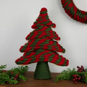 Northlight Twisted Yarn Plush Christmas Tree Decoration - 15.25" - Picture 1 of 7
