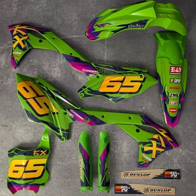 Plásticos + Gráficos Kawasaki KX450F 2016-2018 aplicado KX 450 F Foto 1 de 4