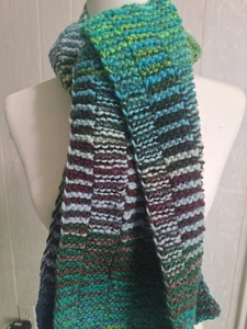 Handgestrickter Noro Garn Schal - Bild 1 von 2