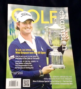 Signed Webb Simpson Golf Champion Magazine U.S Open Winner PGA - Picture 1 of 1