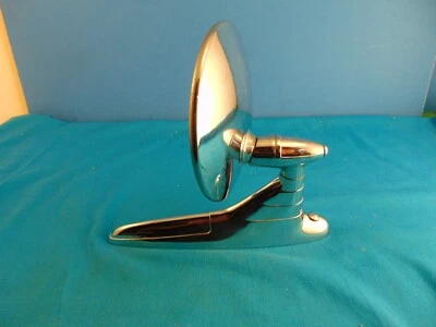 Espejo guardabarros puerta cromado vintage George C Knight 1950 algo envejecido todavía brillante Foto 1 de 4