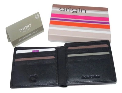 Mala Leather Origin Collection RFID Protected Bi Fold leather Wallet 110 5 black - Image 1 of 4