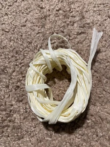 Plastic Raffia White Cream Off White New, 2-3 yards - Picture 1 of 3