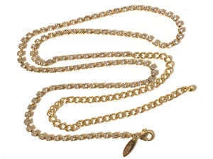 NY & CO Cintura catena corpo pancia strass tono oro 38" taglia unica - Foto 1 di 10